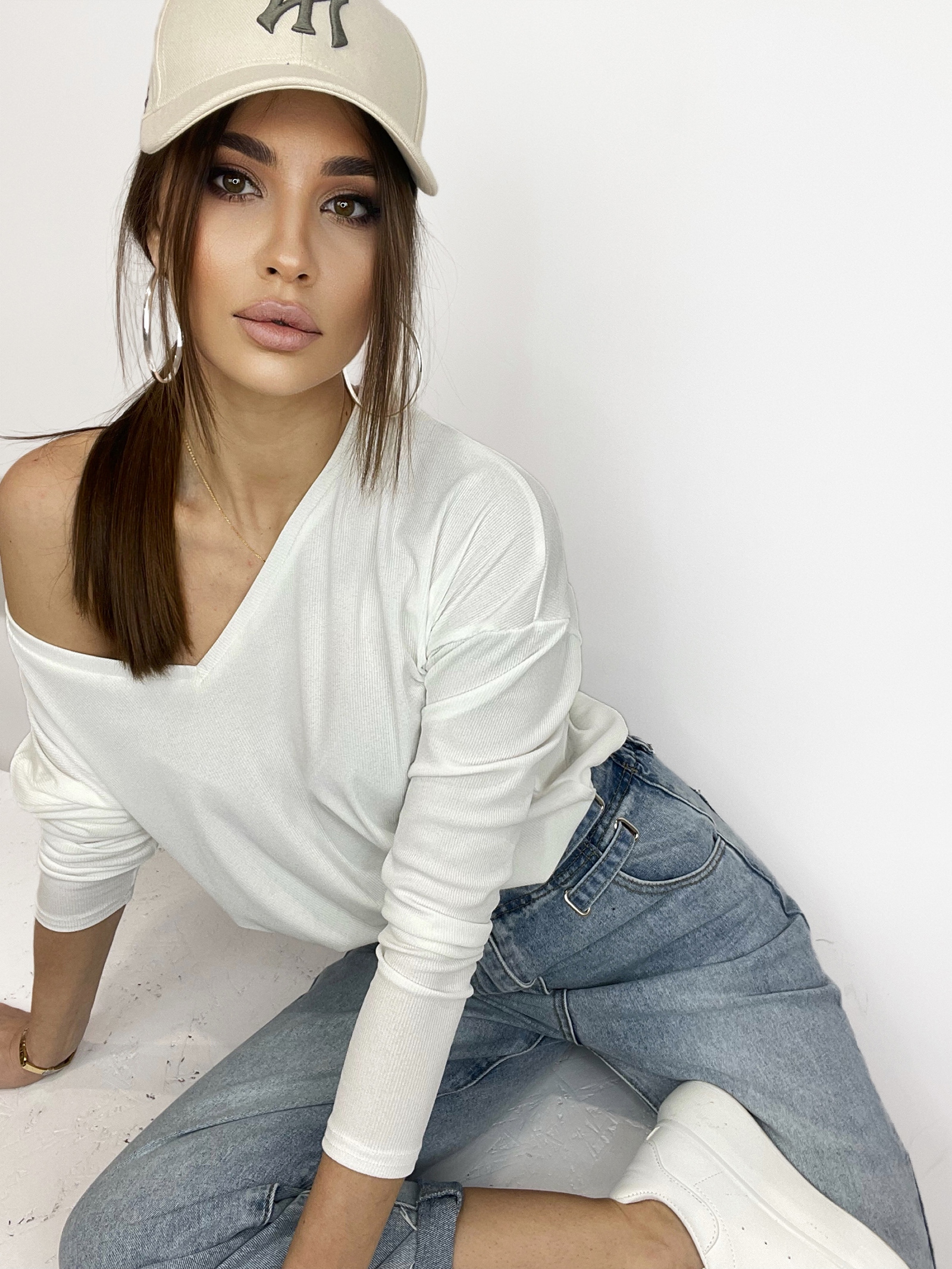 Bluzka oversize Airy ecru