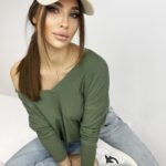 Bluzka oversize Airy khaki