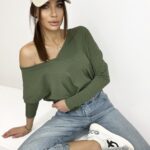 Bluzka oversize Airy khaki