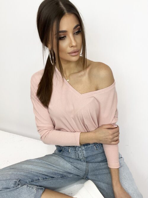 Bluzka oversize Airy pudrowa