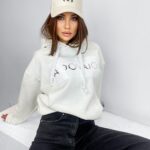 Bluza z cekinami Bling Bling ecru