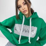 Bluza z cekinami Bling Bling zielona