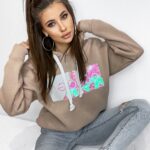Bluza z cekinami Bling Bling beżowa