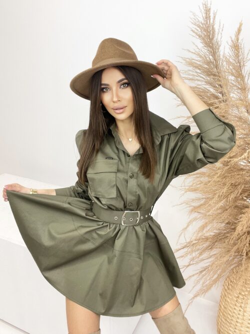 Sukienka koszulowa Sammy khaki