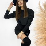 Komplet sukienka + bluza Ruff czarny