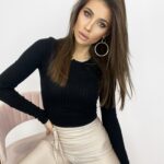 Legginsy z wysokim stanem Flash beżowe