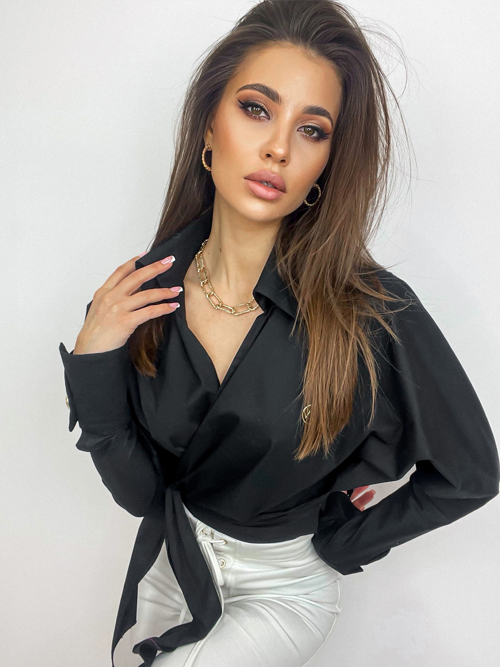 Spodnie z wiązaniem Golden Eyes ecru Spodnie z wiązaniem Golden Eyes ecru