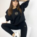 Komplet bawełniany Laid Back czarny