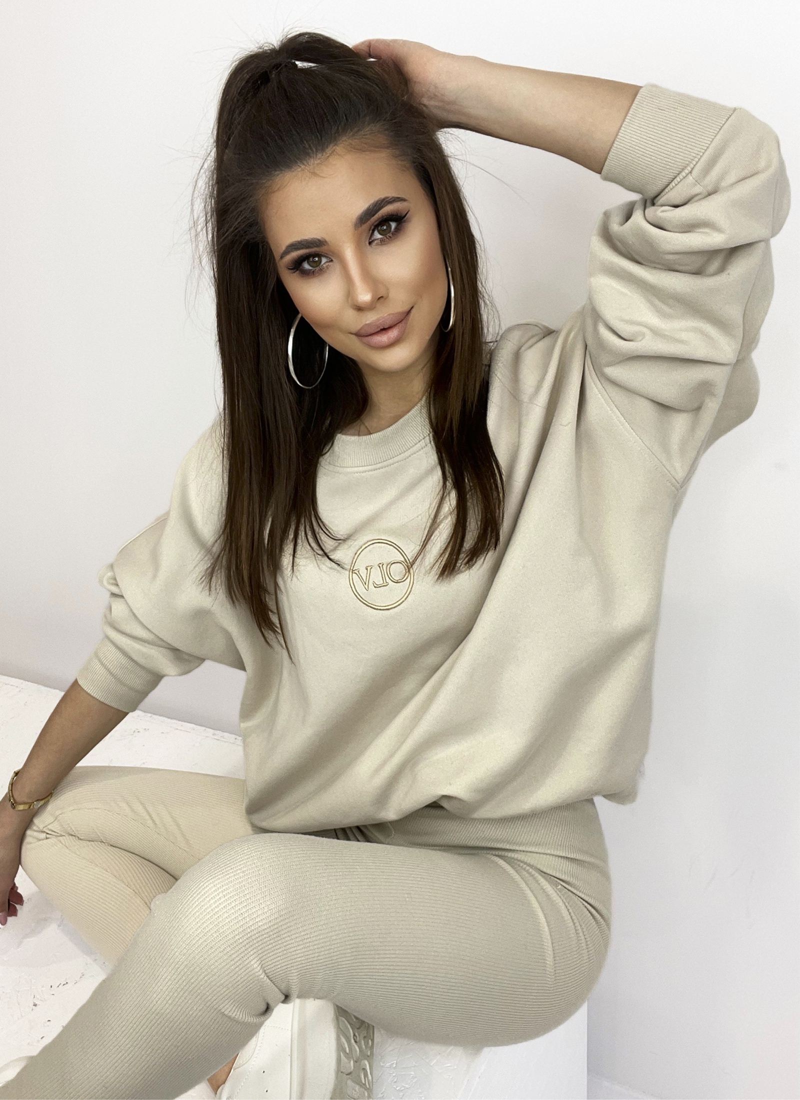 Komplet bawełniany Laid Back beżowy