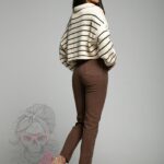 Sweter w paski Varius beżowy