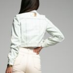 Kurtka jeansowa Splashed Jacket pomarańczowa