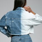 Krótka kurtka jeansowa DuColor niebieska