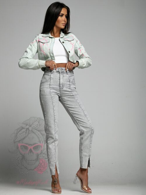 Spodnie rurki z wysokim stanem Sector j.szare