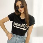 T-shirt bawełniany Lima czarny