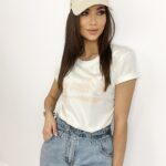 T-shirt bawełniany Lima ecru