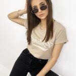 T-shirt bawełniany Lima beżowy