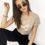 T-shirt bawełniany Lima beżowy