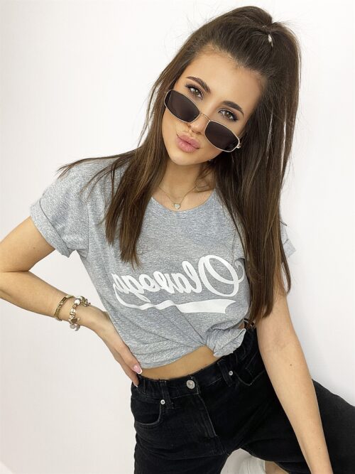 T-shirt bawełniany Lima szary