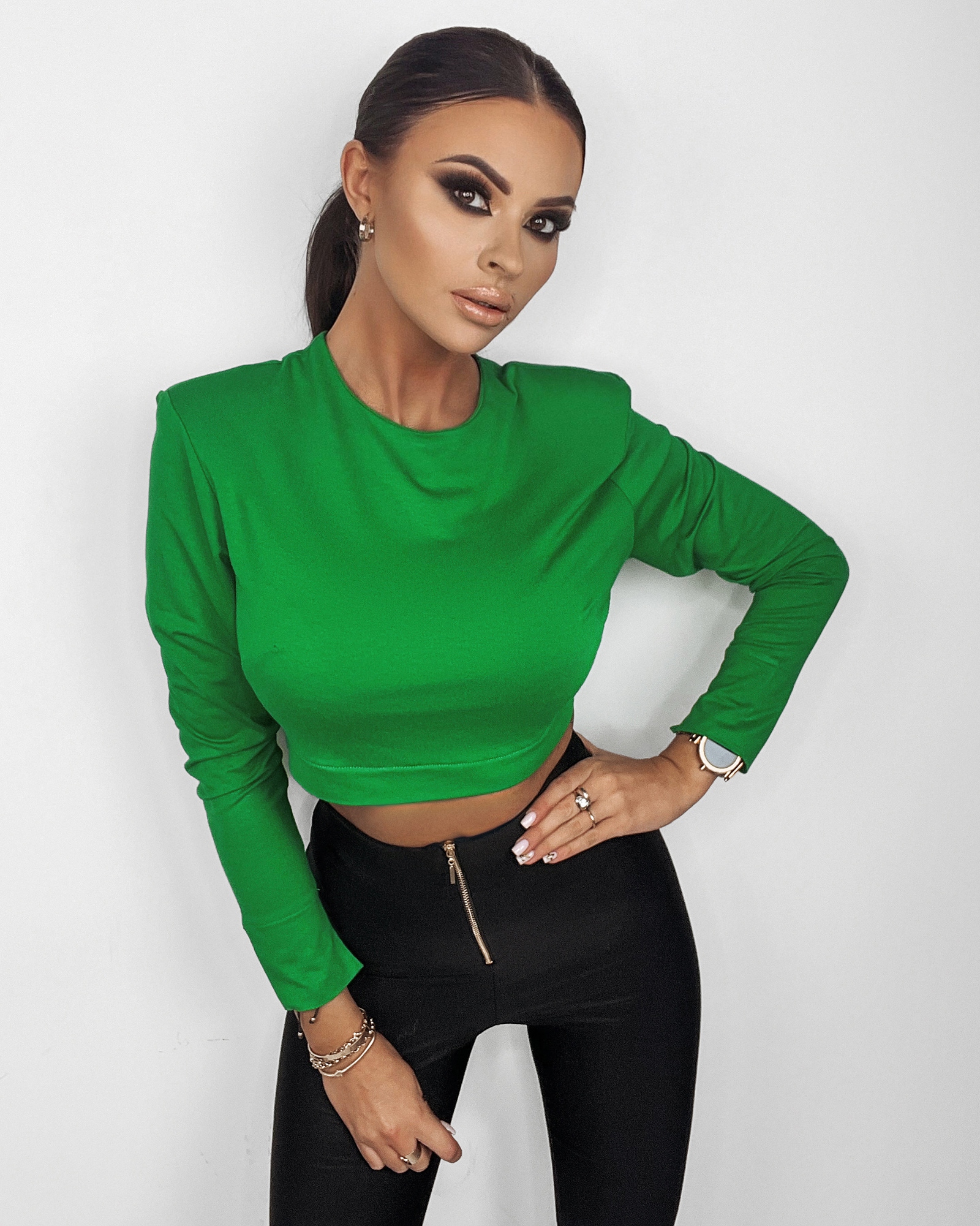 Bluzka elegancka Short zielona