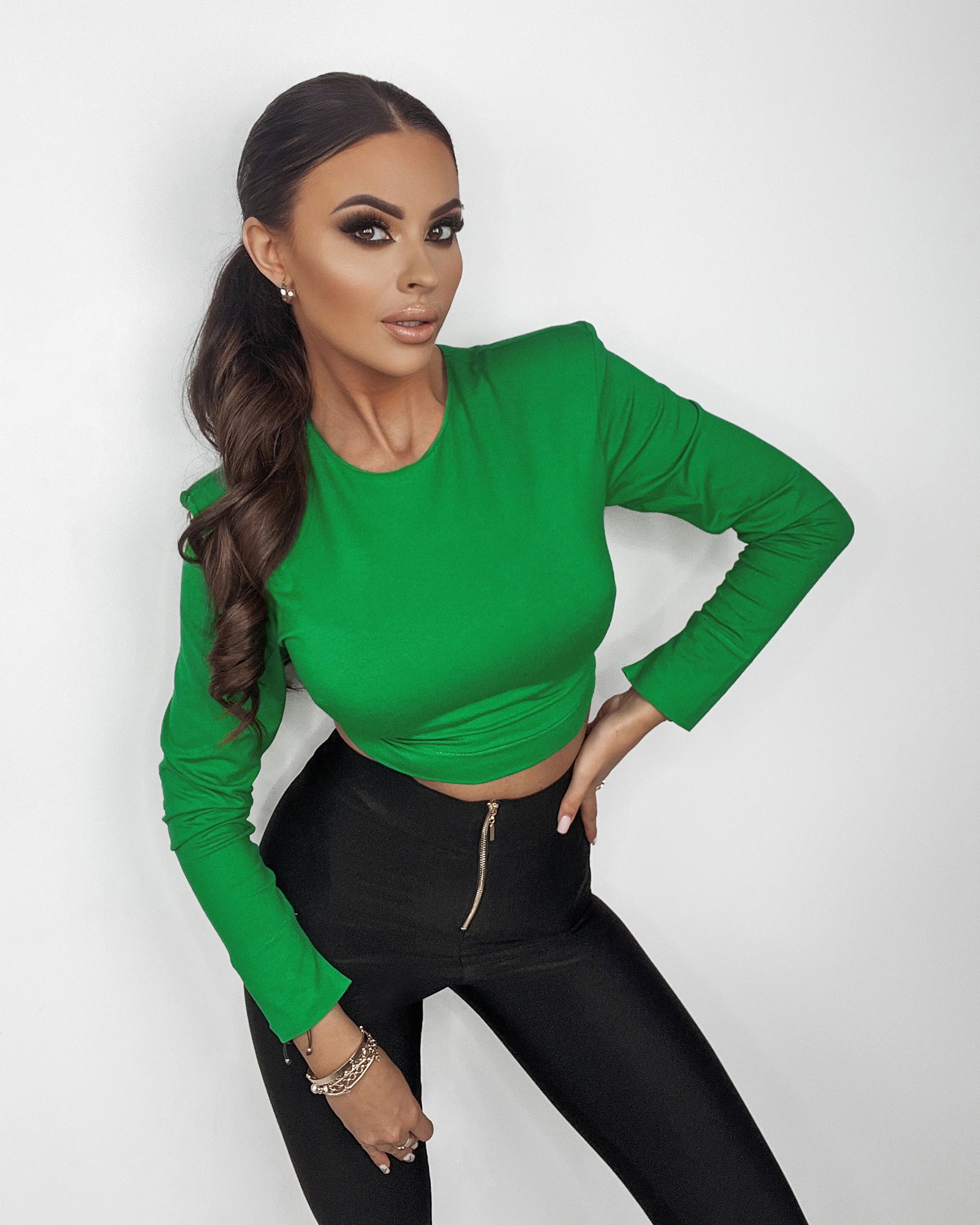 Bluzka elegancka Short zielona