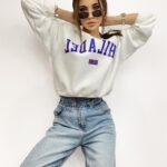 Bluza oversize z nadrukiem Ola Voga Philadel ecru