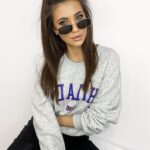 Bluza oversize z nadrukiem Ola Voga Philadel szara