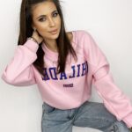Bluza oversize z nadrukiem Ola Voga Philadel j.różowa