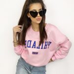 Bluza oversize z nadrukiem Ola Voga Philadel j.różowa