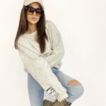 Bluza bawełnina oversize Light Colors szary melanż