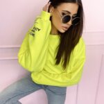 Bluza bawełnina oversize Light Colors neonowa limonka