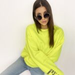 Bluza bawełnina oversize Light Colors neonowa limonka