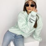 Bluza bawełnina oversize Light Colors miętowa