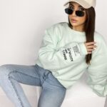 Bluza bawełnina oversize Light Colors miętowa