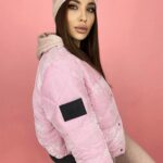 Kurtka bomberka błyszcząca Fame j.różowa