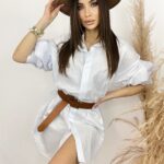 Koszula bawełniana Kate biała