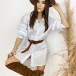 Koszula bawełniana Kate biała