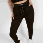 Spodnie sznurowane Loose Black czarne