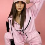 Kombinezon bawełniany Warm Sport pudrowy