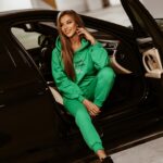 -wyprzedane-Komplet bawełniany Street Look Woman zielony