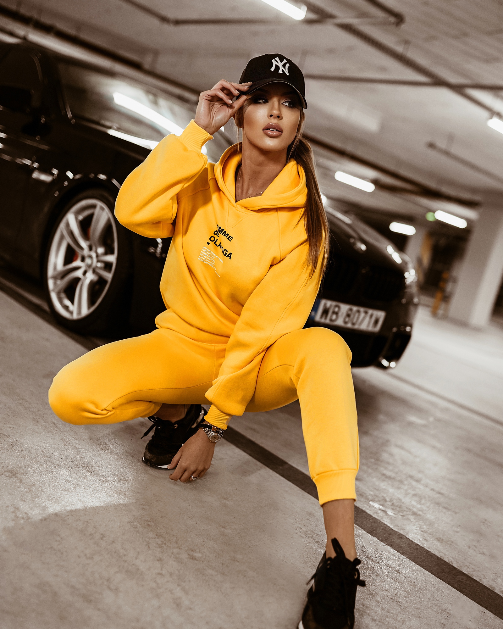 -wyprzedane-Komplet bawełniany Street Look Woman żółty