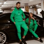 -wyprzedane-Komplet bawełniany Street Look Woman zielony