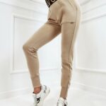 - WYPRZEDANE - PREORDER Spodnie bawełniane logowane Big Logo beżowe