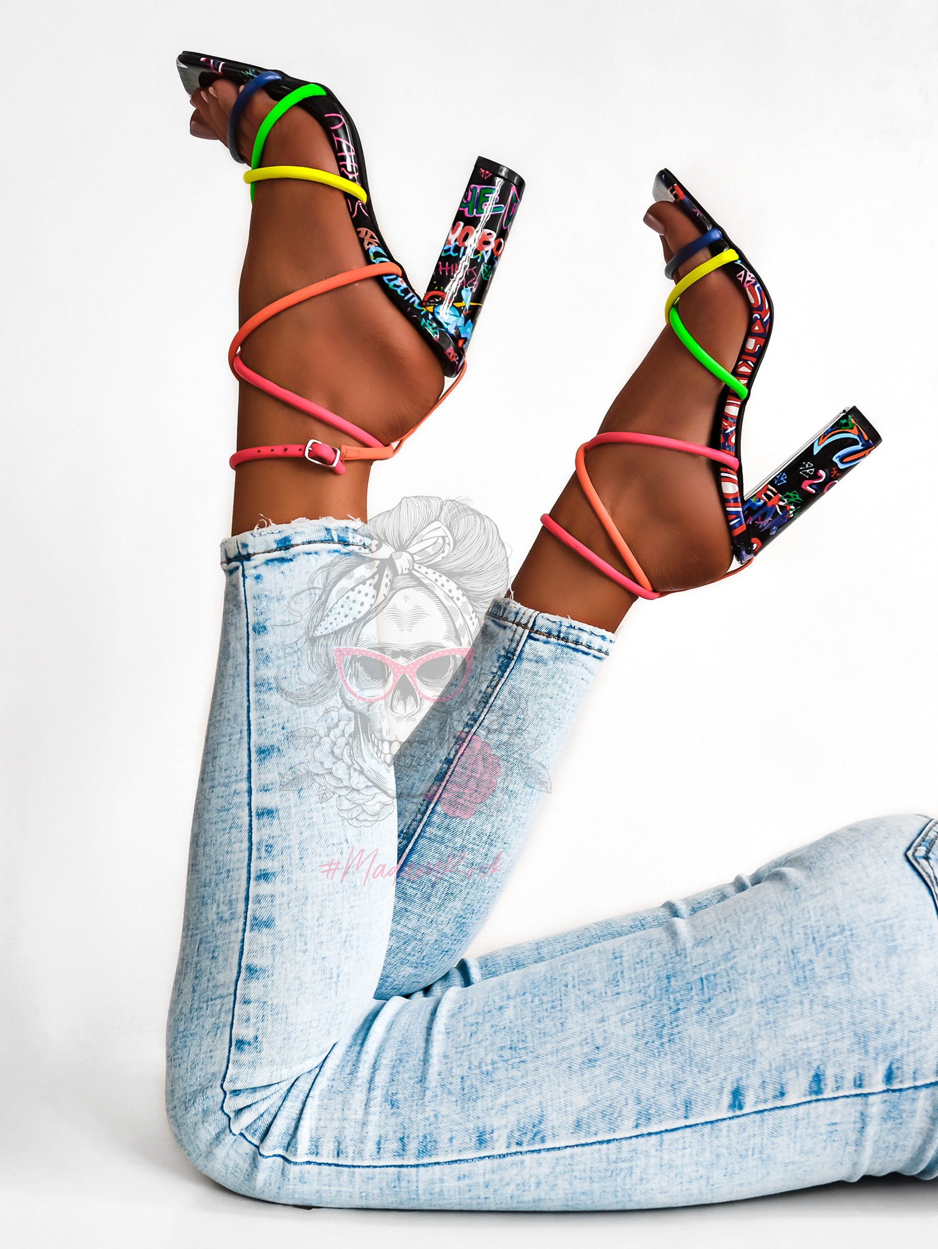 Sandały na słupku Rock Snap III kolorowe neonowe Sandały na słupku Rock Snap III kolorowe neonowe