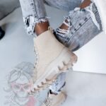 Traperki zamszowe Madam Terra beżowe