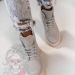 Traperki zamszowe Madam Terra szare