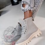 Traperki zamszowe Madam Terra szare