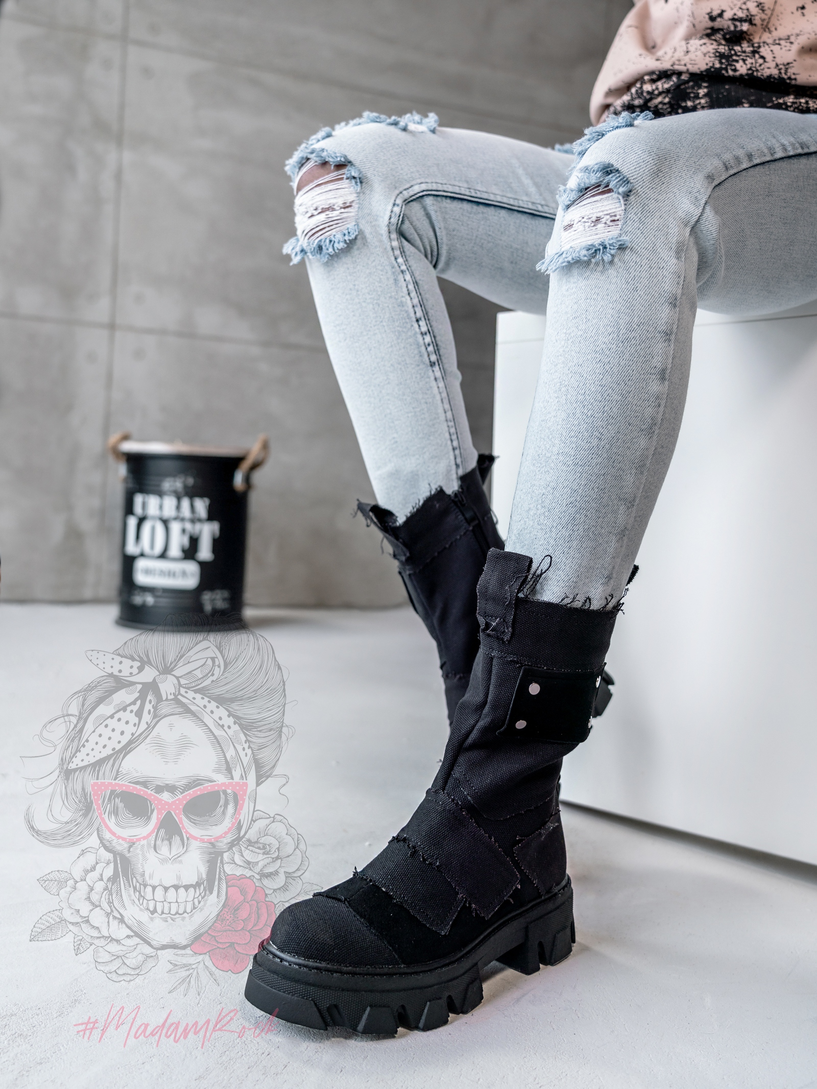 Trapery wiosenne Rock Relaxat czarne Trapery wiosenne Rock Relaxat czarne