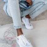 Trampki przecierane Deenim Rock błękitne