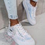 Trampki przecierane Deenim Rock błękitne