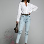 - WYPRZEDANE - Koszula z piórami ConGusto biała